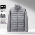 Mens Stand-Up Collar Patchwork Lightweight & Warm Down Jacket