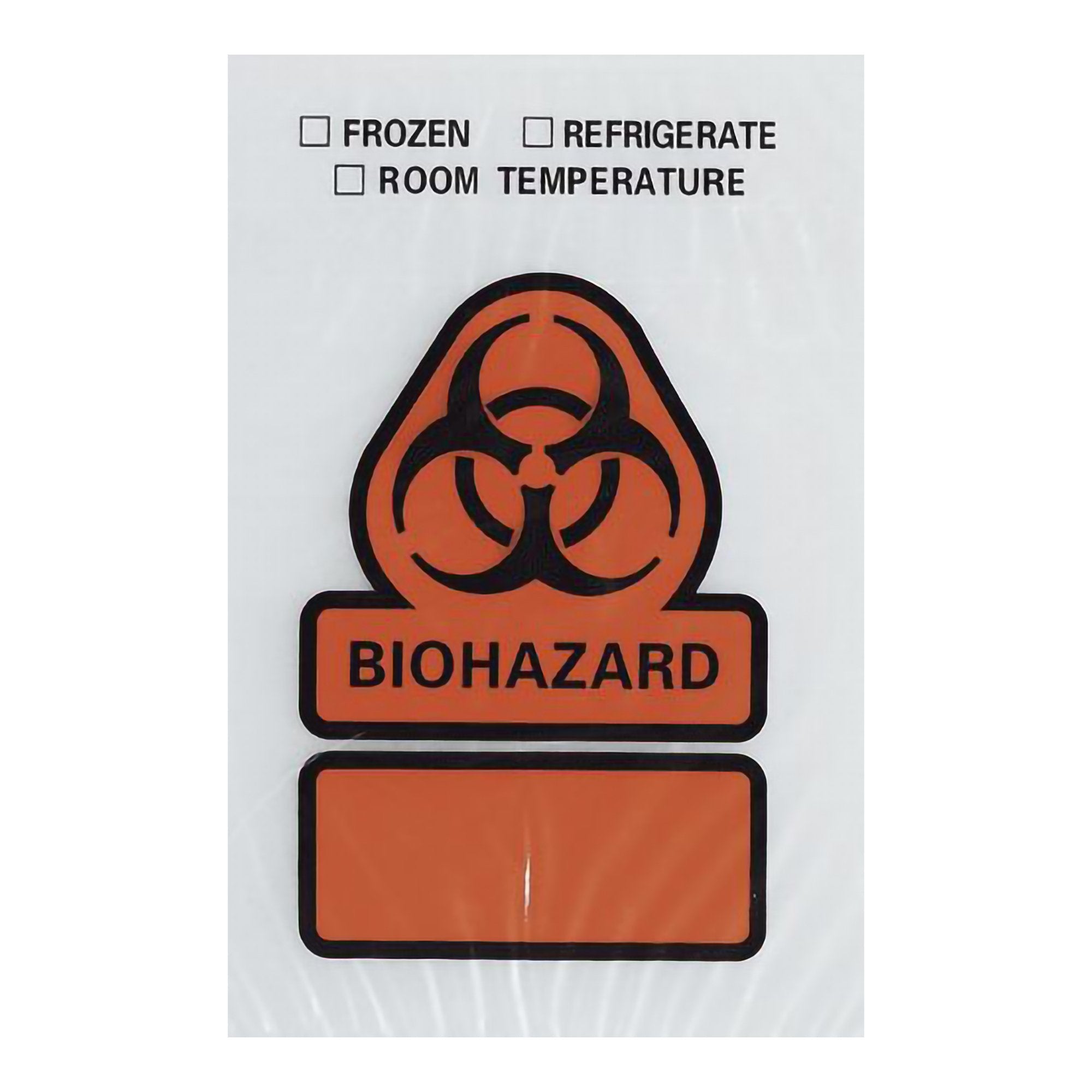 Specimen Transport Bag with Document Pouch, Zip Closure, 6 x 9 Inch B22