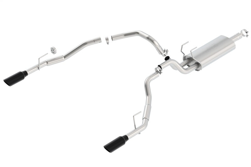 Borla 09-17 Dodge Ram 1500 5.7L V8 3in to Dual 2.5in Single Round Rolled Angle-Cut S-type Exhaust 140308BC