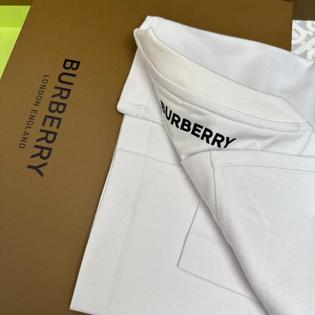 Burberry T-Shirt Without Collar 'White & Beige'