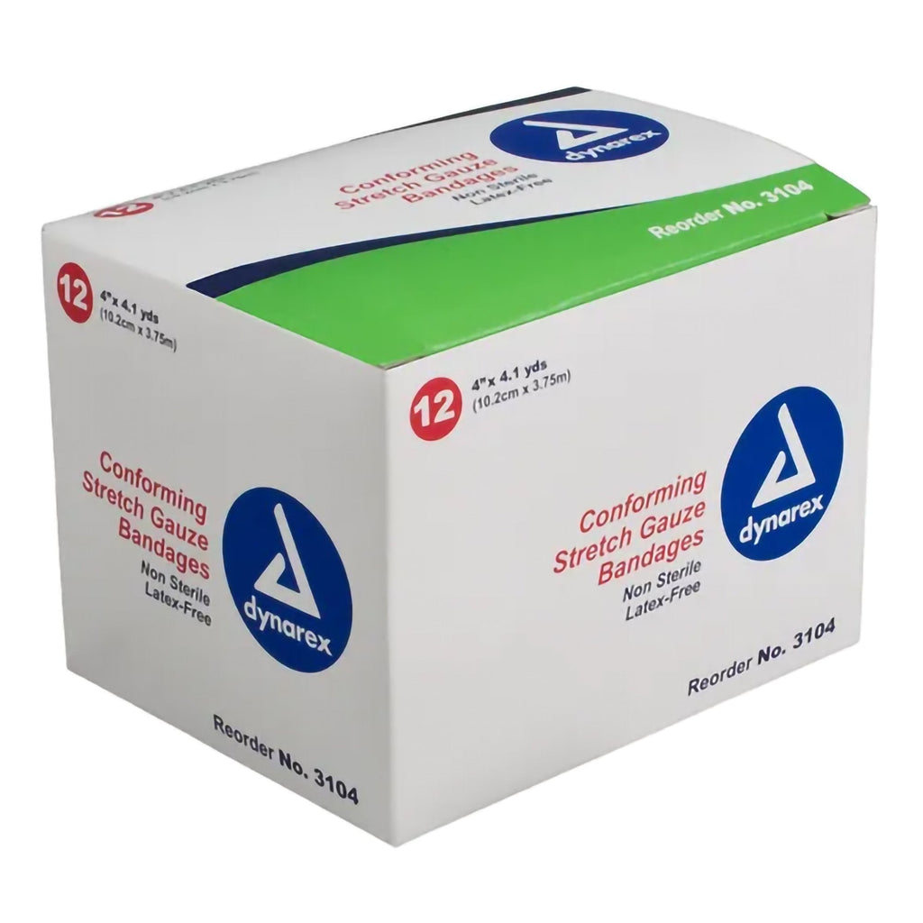dynarex® Conforming Bandage, 4 Inch x 4.1 Yard 3104