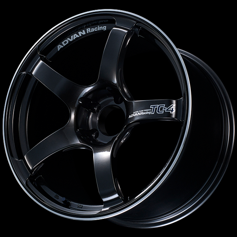 Advan TC4 18x7.5 / +48 Offset / 5x114.3 / 73mm Bore / Black Gunmetallic and Ring YAD8F48EBGR