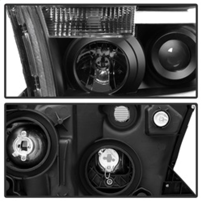 SPYDER Xtune Toyota Tundra 07-13 LED Light Bar Projector Headlights Black PRO-JH-TTU07-LED-BK 9027888
