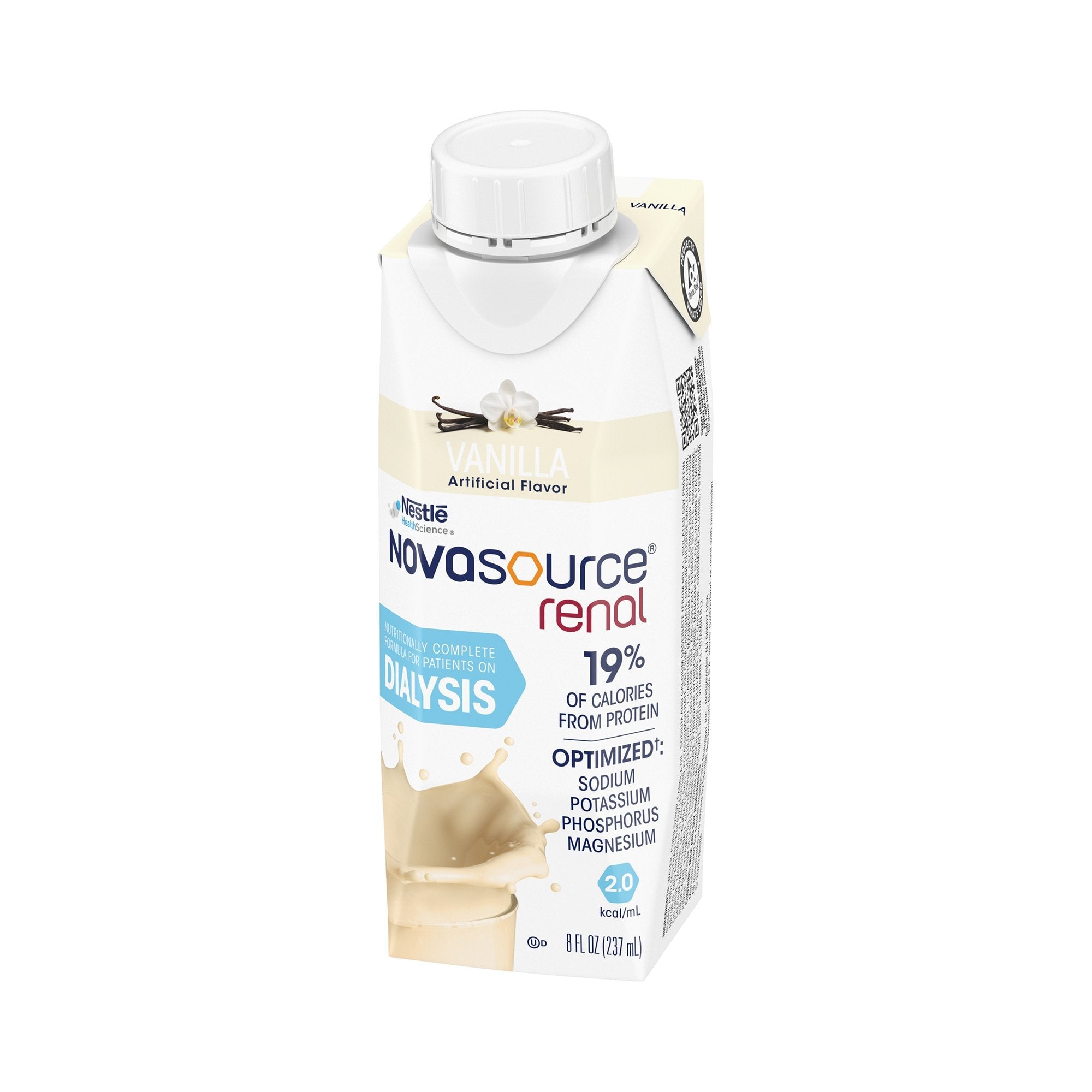 Novasource® Renal Vanilla Formula for Patients on Dialysis, 8-ounce carton 00043900306094