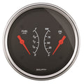 AutoMeter Gauge Dual Fuel & Oilp 3-3/8in. 240 Ohm(e) to 33 Ohm(f) & 100PSI Elec Designer Black 1413