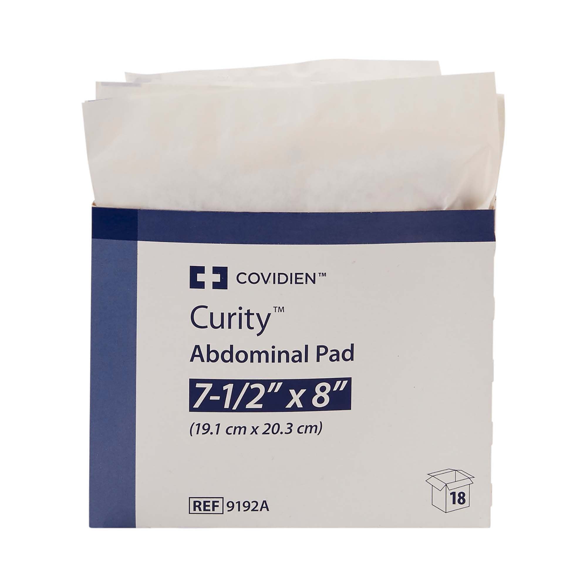Curity™ Sterile Abdominal Pad, 7-1/2 x 8 Inch 9192A