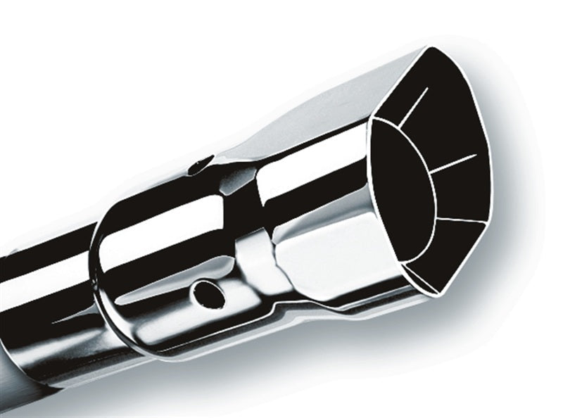 Borla Universal Polished Tip Single Square Angle-Cut Intercooled (inlet 2 1/2in. Outlet 2 1/2 x 2 3/ 20116