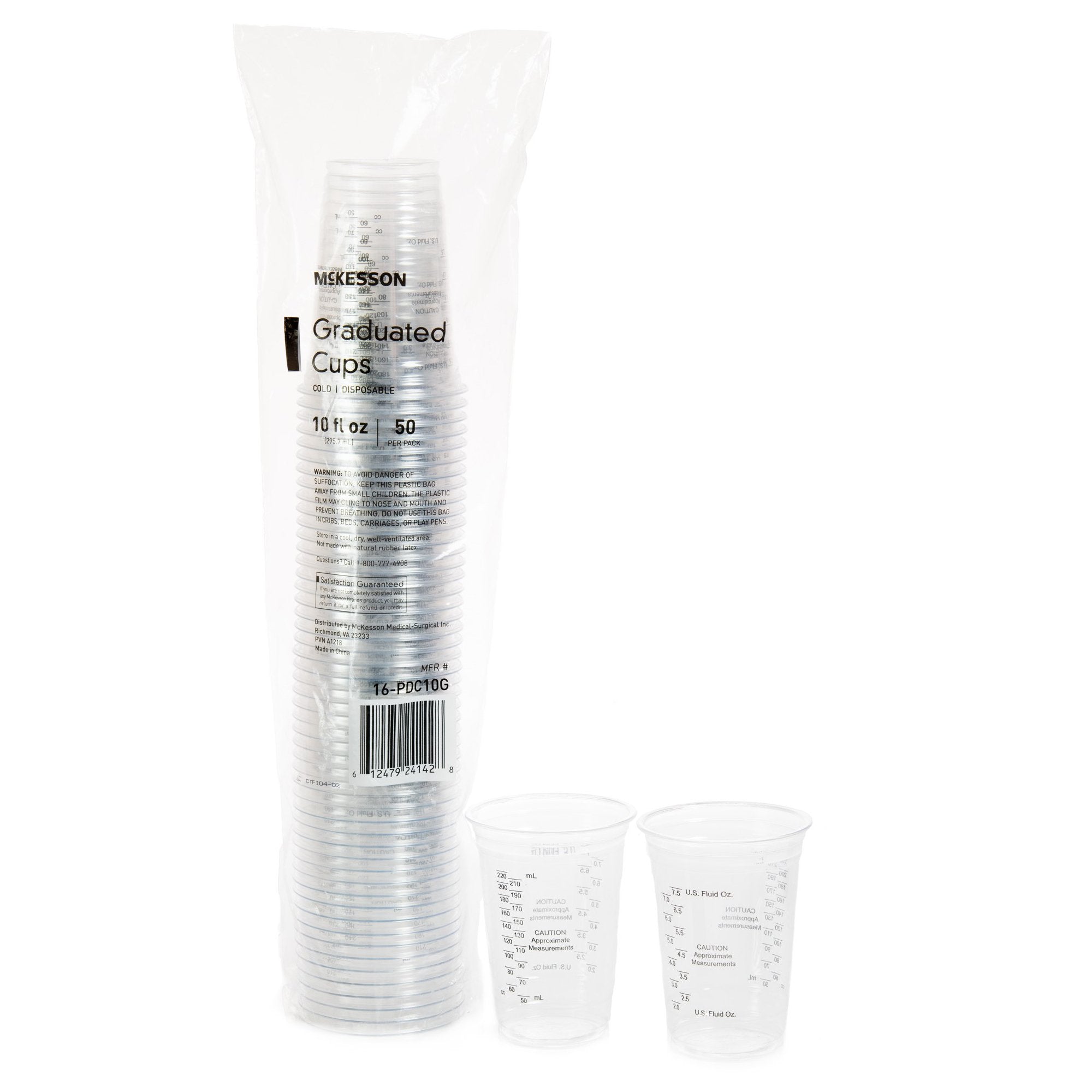 McKesson Graduated Drinking Cup, 10 oz., Clear 16-PDC10G