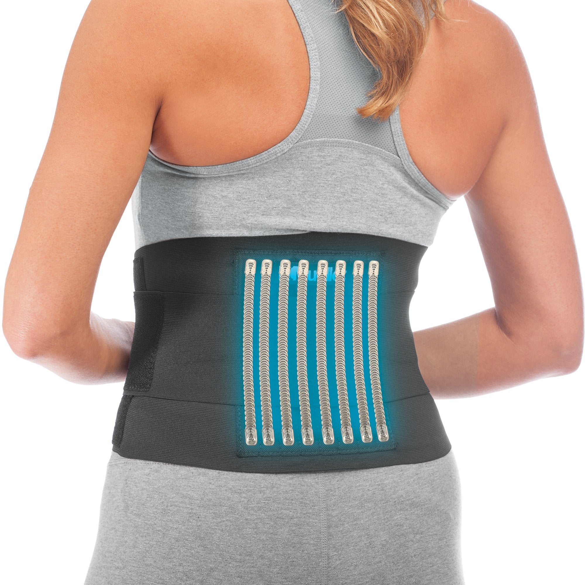Back Brace Mueller® One Size Fits Most Hook and Loop Strap Closure 28 to 50 Inch Waist Circumference Adult 6711