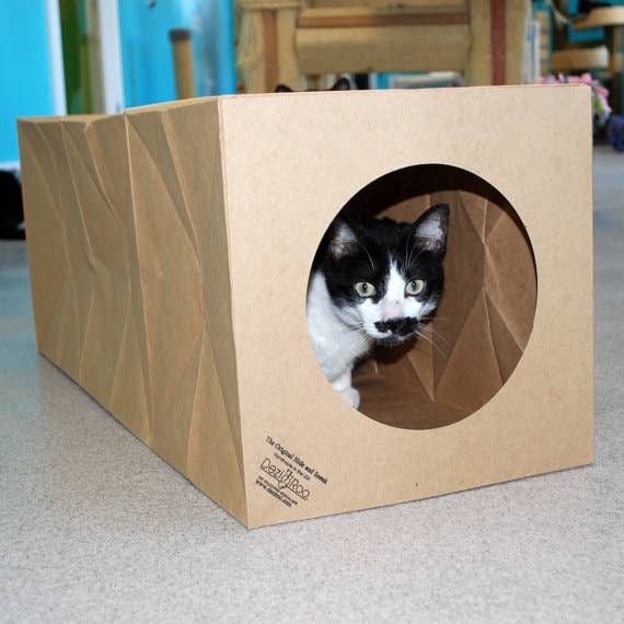 📦🐱 Hide & Sneak Cat Tunnel – Eco-Friendly Crinkle Paper Hideaway
