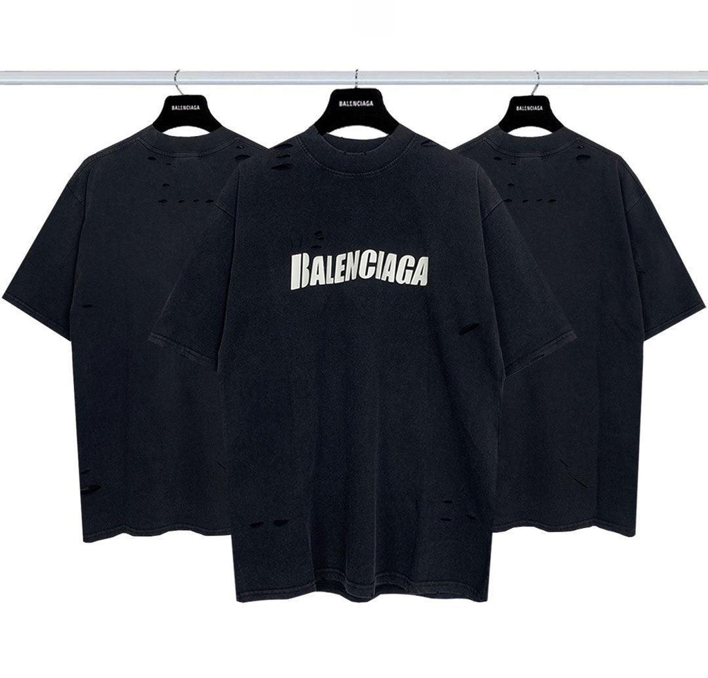Balenciaga Black T-Shirt Without Collar