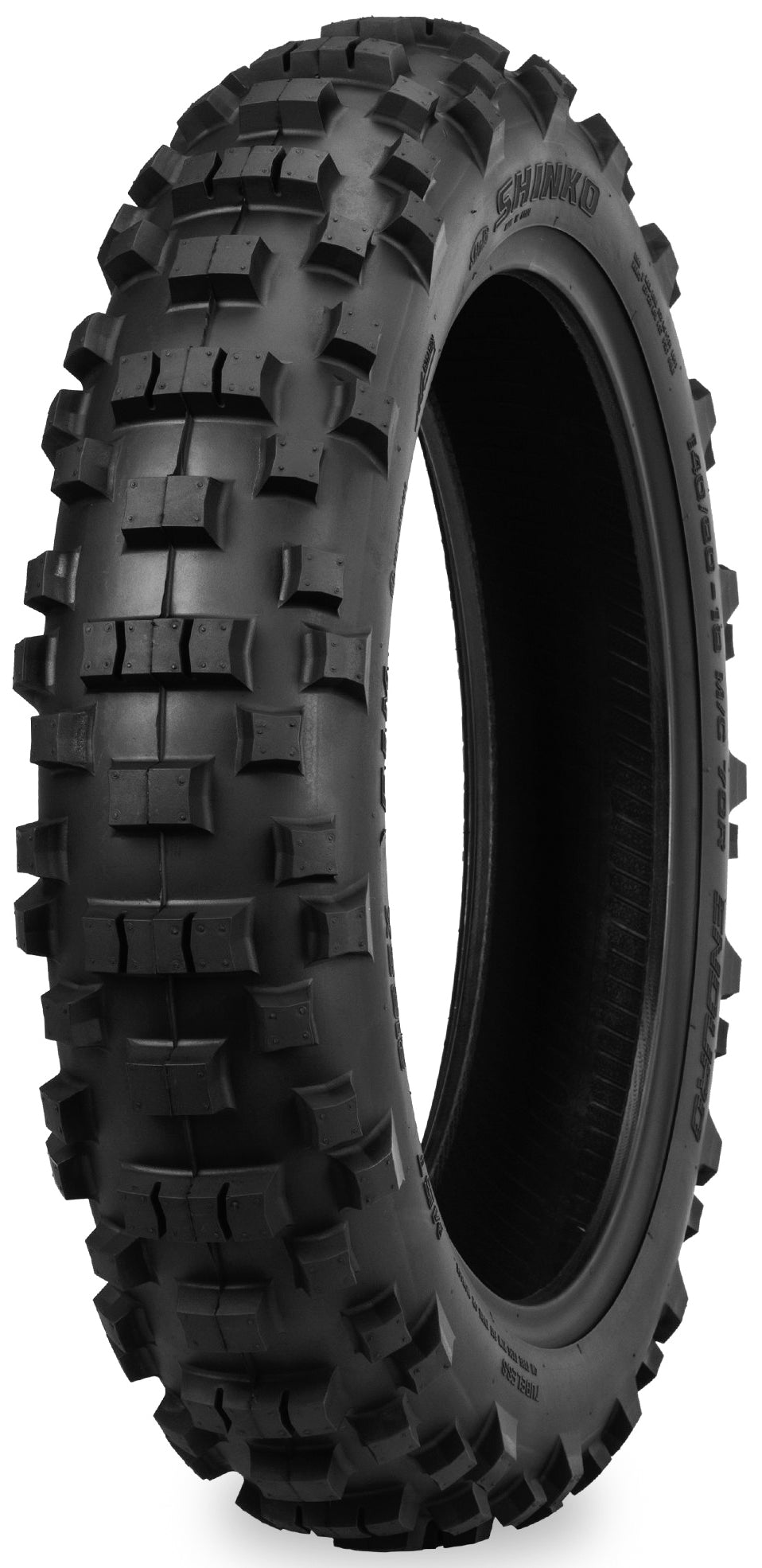 SHINKO, Shinko 87-4745 Tire 216MX Series Rear 120/90-19 66R Bias TT for Enduro and MX Performance