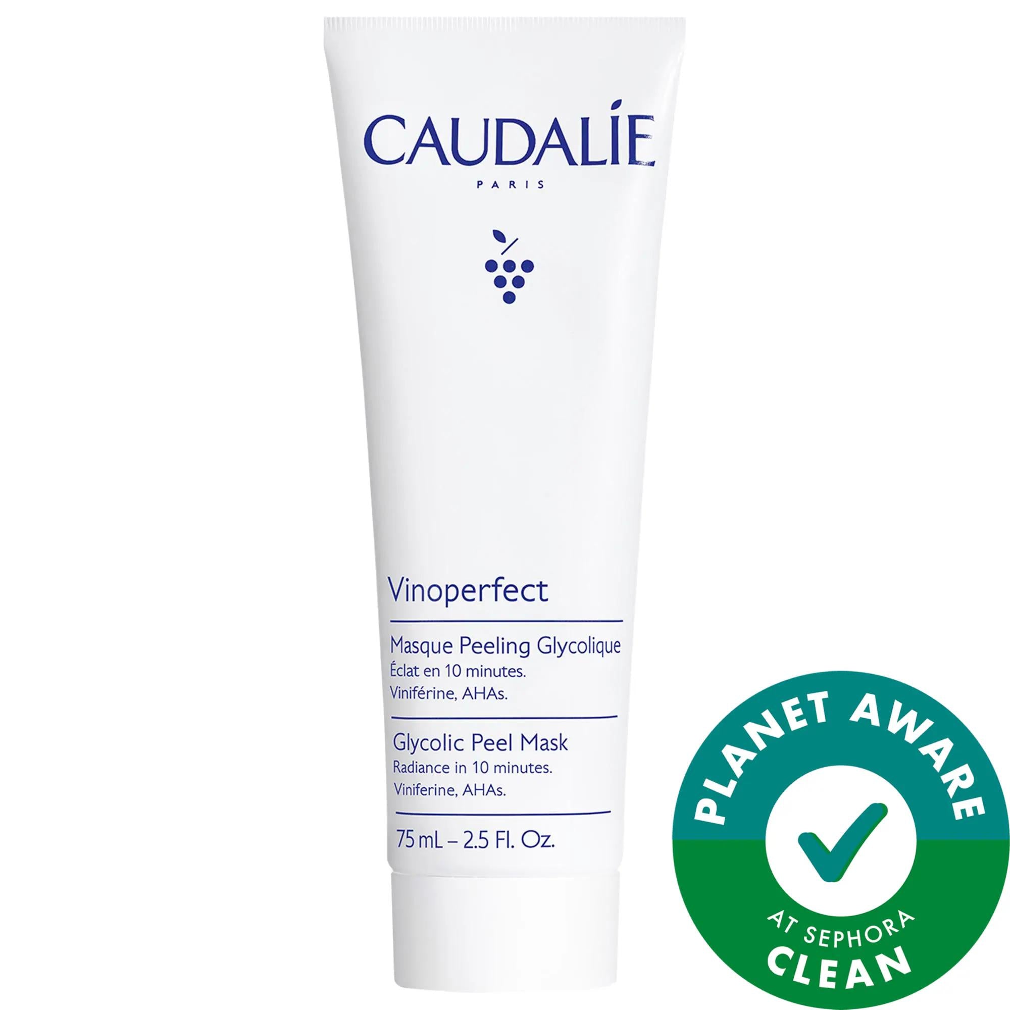 Caudalie Vinoperfect Brightening Glycolic Peel Mask - Natural Exfoliating Mask for Dark Spots, Vegan Skincare