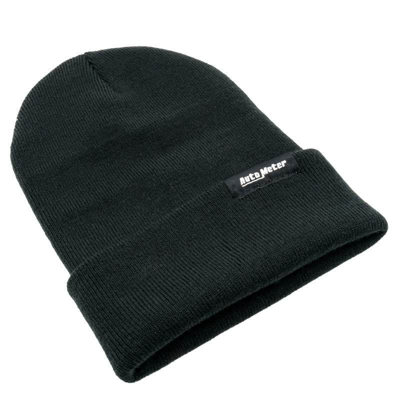 AutoMeter Black Fold Cuff Knit Hat 0443