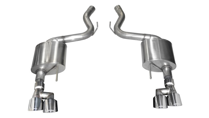 CORSA Performance Corsa 18-19 Ford Mustang 5.0L 3in Touring Axle-Back Dual Rear Exit 4in Polished Pro-Series Tips 21041