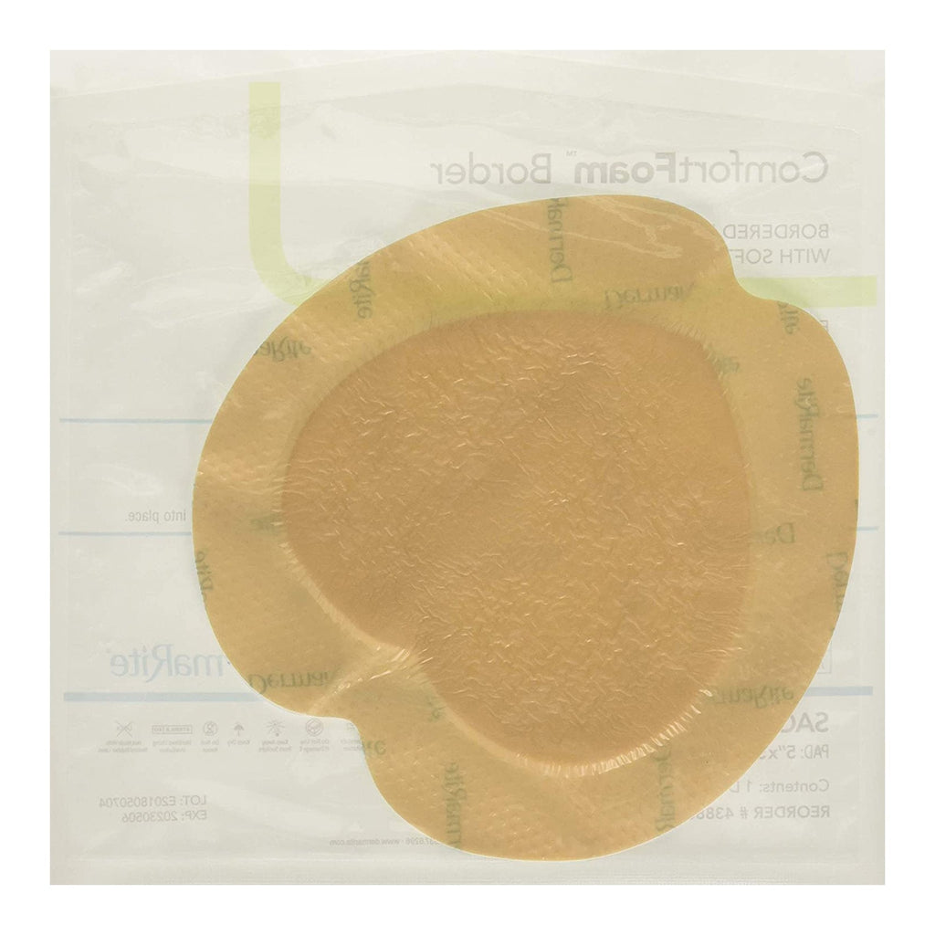 ComfortFoam™ Border Foam Wound Dressing w/ Adhesive, Sacral 18.4 x 18.4 cm 43880