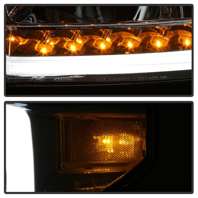 SPYDER xTune 14-17 Toyota Tundra DRL LED Light Bar Projector Headlights - Chrome (PRO-JH-TTU14-LB-C) 9043048