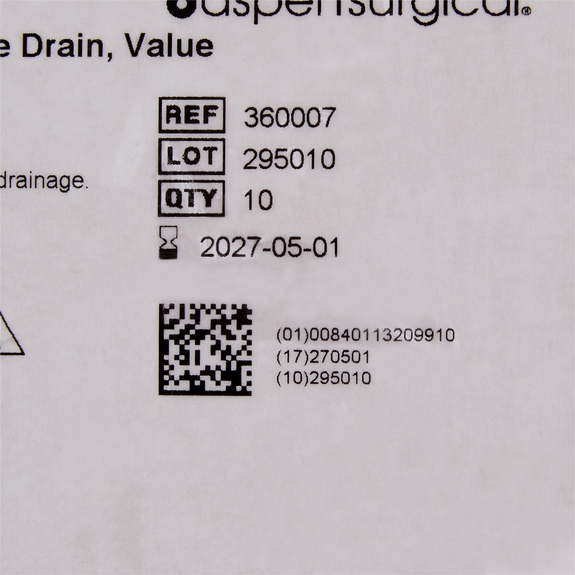 McKesson Wound Drain Tube, 10 Fr., 20-centimeter Length 360007