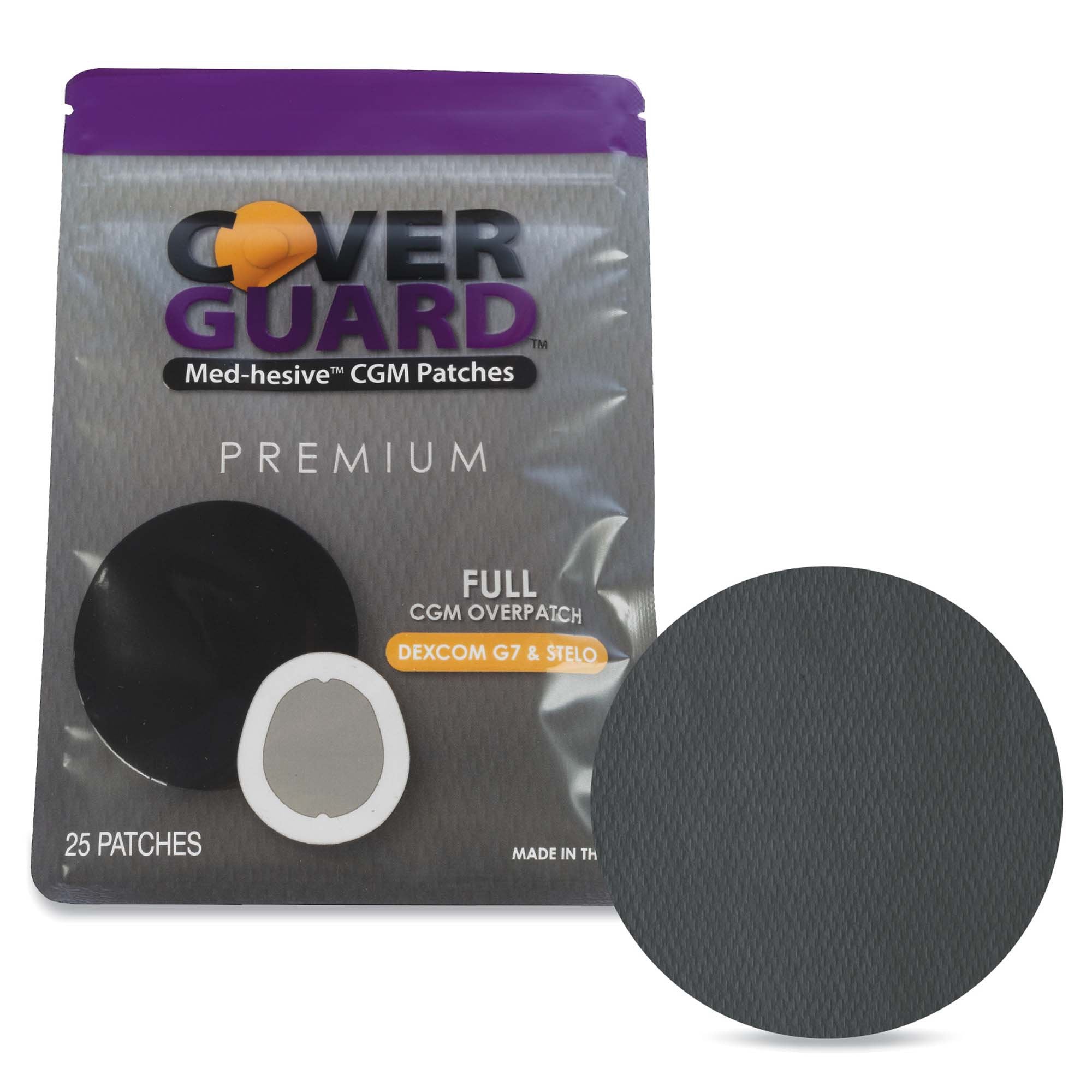 Sensor Overpatch CoverGuard Black For Dexcom G7 Sensor 101-201B