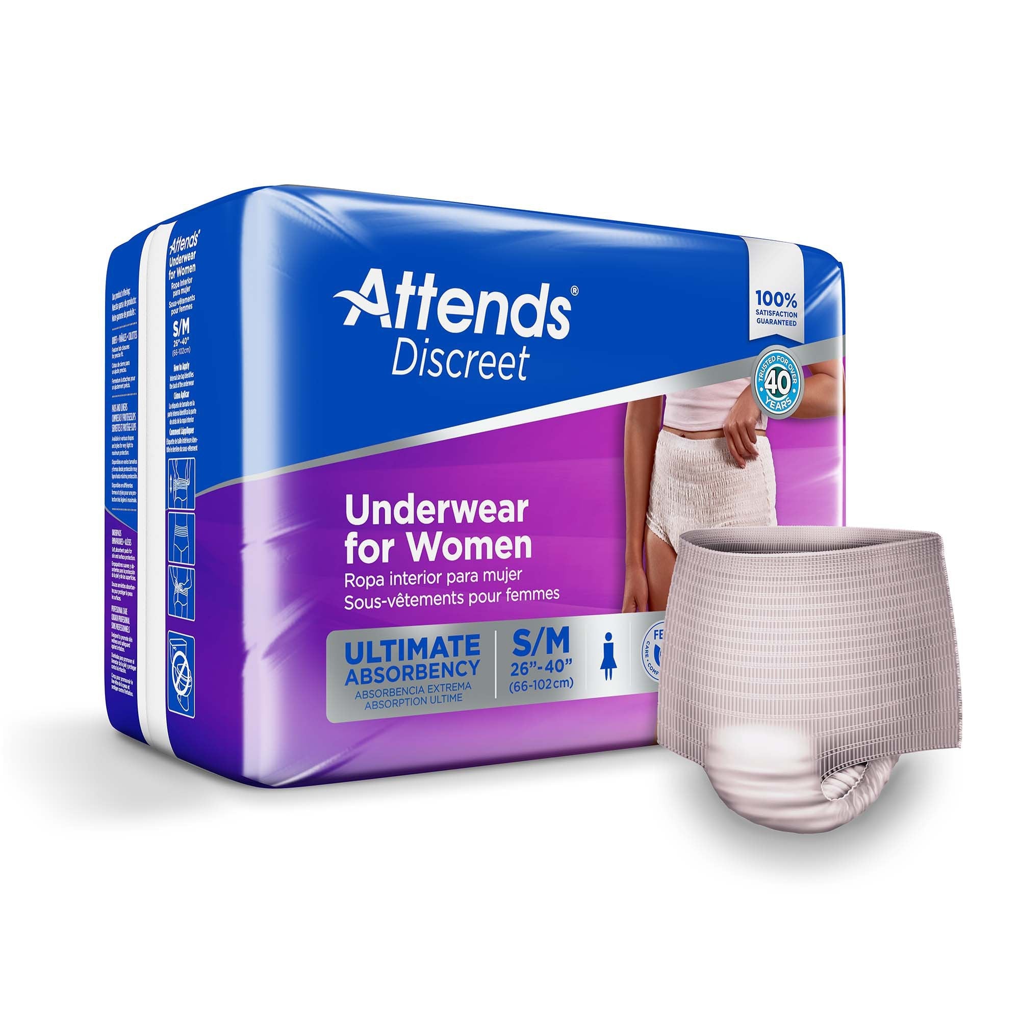 Attends® Discreet Women's Underwear, Level 5, Medium ADUF20