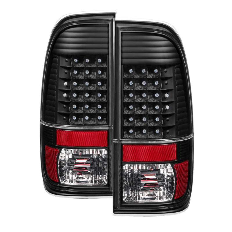 SPYDER Xtune Ford F150 Styleside 97-03 / F250/350/450/550 99-07 LED Tail Lights Black ALT-JH-FF15097-LED-BK 9027635