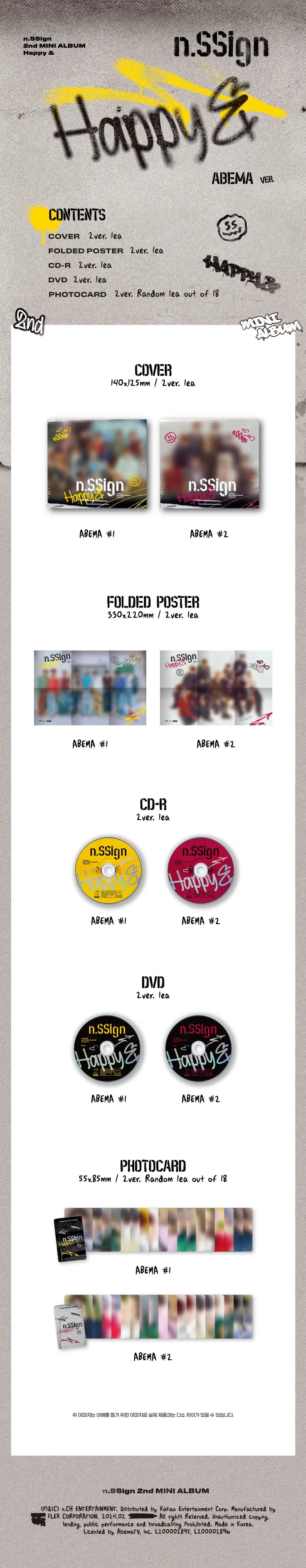 N.Ssign 2nd Mini Album - Happy & (Abema Ver.)