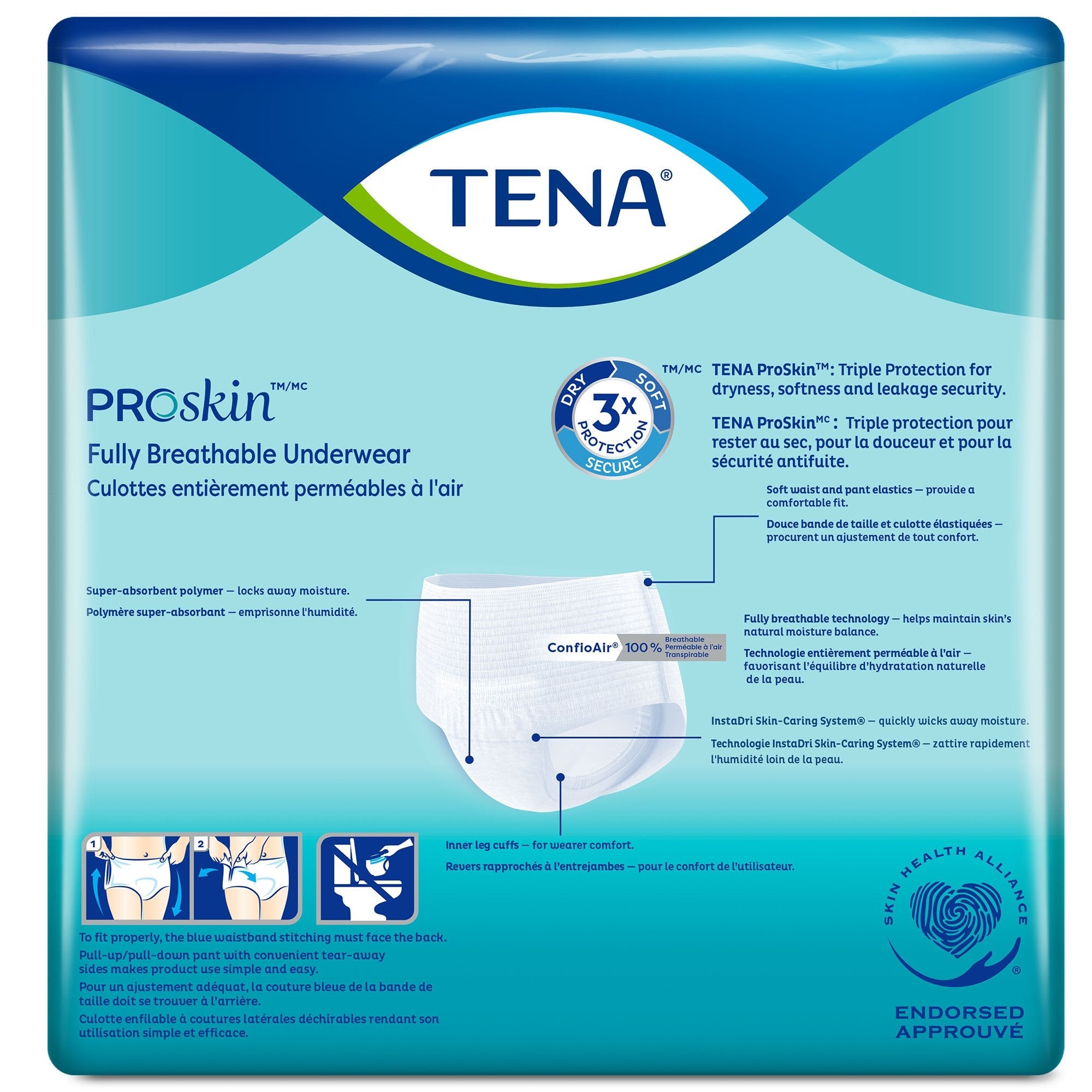 Tena® ProSkin™ Plus Fully Breathable Absorbent Underwear, Medium 72632