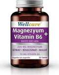 Wellcare Magnesium and Vitamin B6 Supplement - 30 Tablets | Supports Nervous System Health