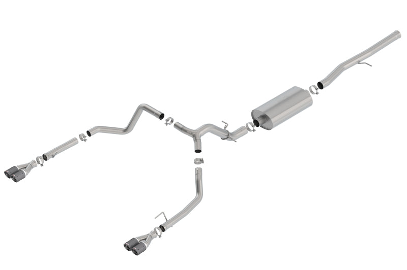Borla 19 Chevrolet Silverado/GMC Sierra 1500 6.2L SS Touring Catback Exhaust - Carbon Fiber Tips 140772CF