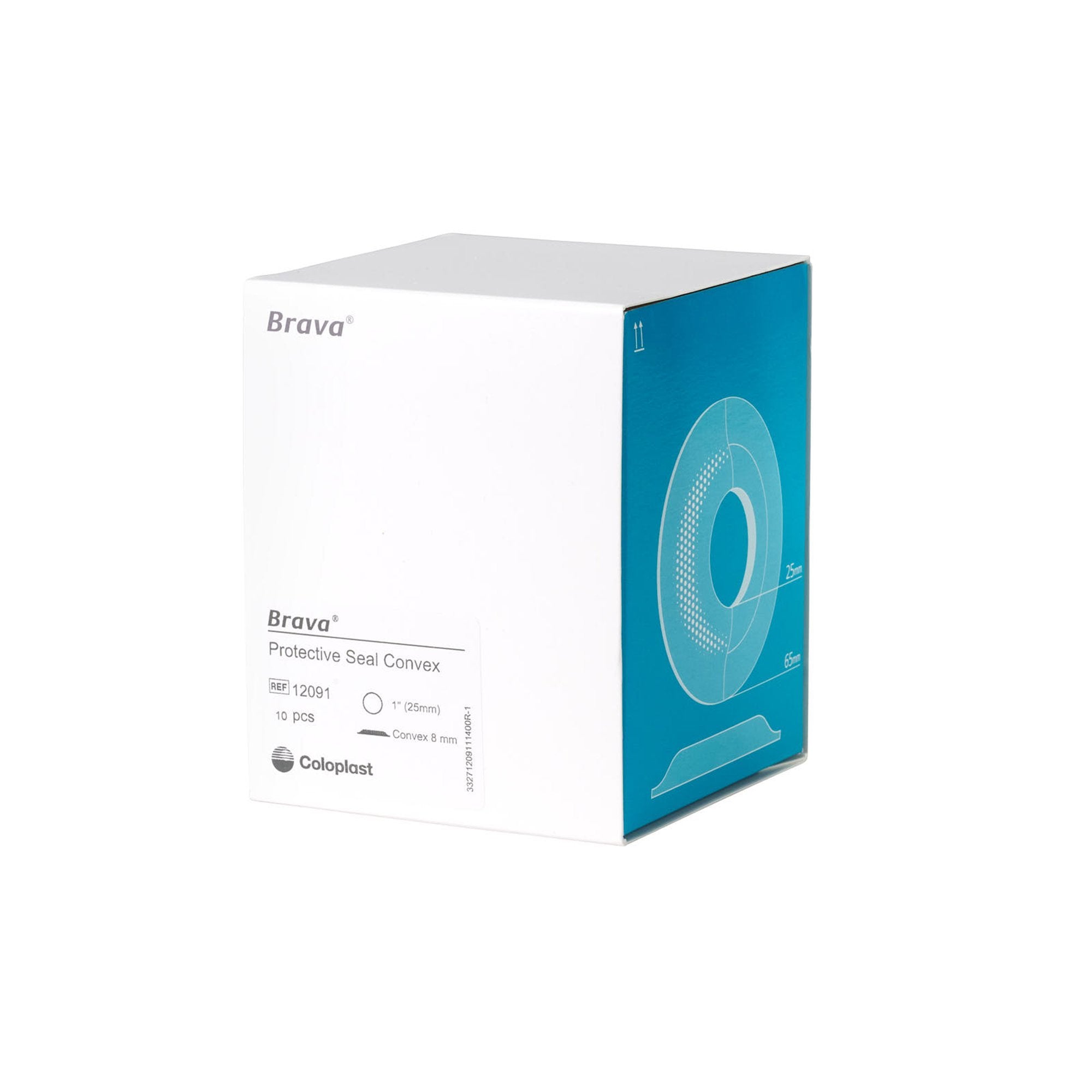 Ostomy Seal Brava® Convex, Starter Hole 1 Inch (25mm) 12091