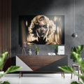 Golden Bronze Blonde Portrait Brushed Aluminum Dibond Wall Art
