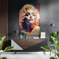 Blue Splash Palette Blonde Brushed Aluminum Dibond Wall Art