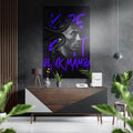 Coiled Snake Purple Graffiti Portrait Brushed Aluminum Dibond Wall Art