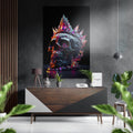 Crystal Spiked Crown Skull Brushed Aluminum Dibond Wall Art
