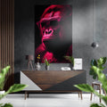 Magenta Gorilla in Sunglasses Brushed Aluminum Dibond Wall Art
