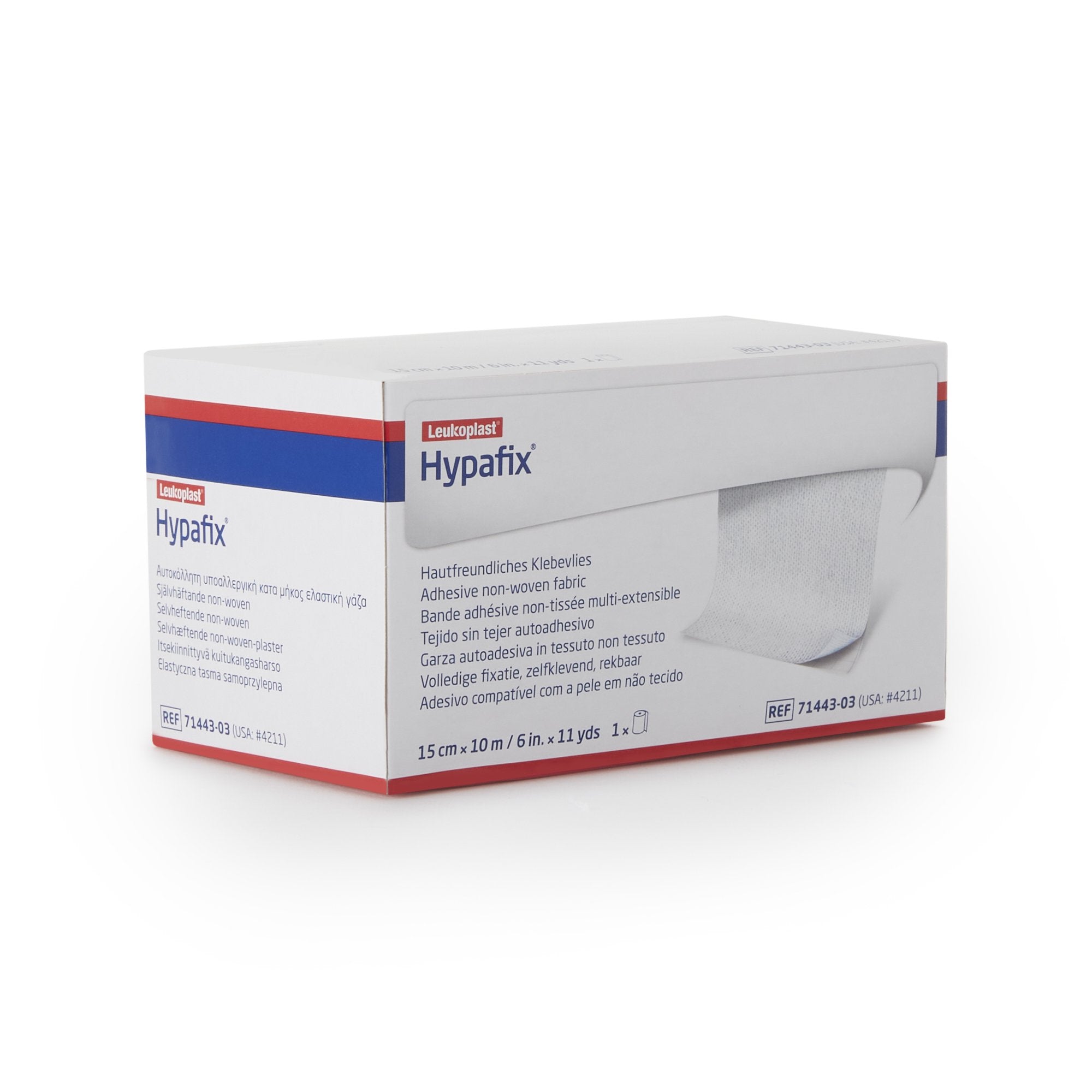 Hypafix® Nonwoven Dressing Retention Tape, 6 Inch x 10 Yard, White 4211