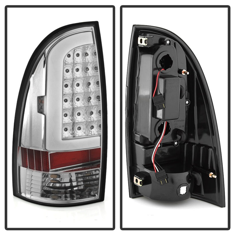 SPYDER xTune 05-15 Toyota Tacoma (Excl Models w/LED) Light Bar LED Tail Lights -Chrm (ALT-ON-TT05-LBLED-C) 5082114