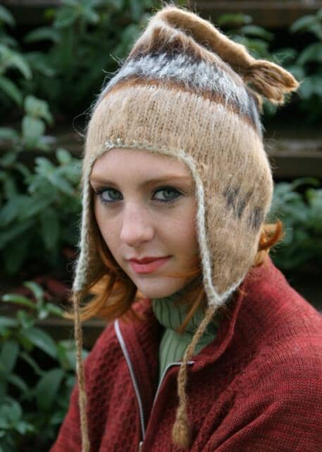 Alpaca Rustic Chullo with Ear Flaps