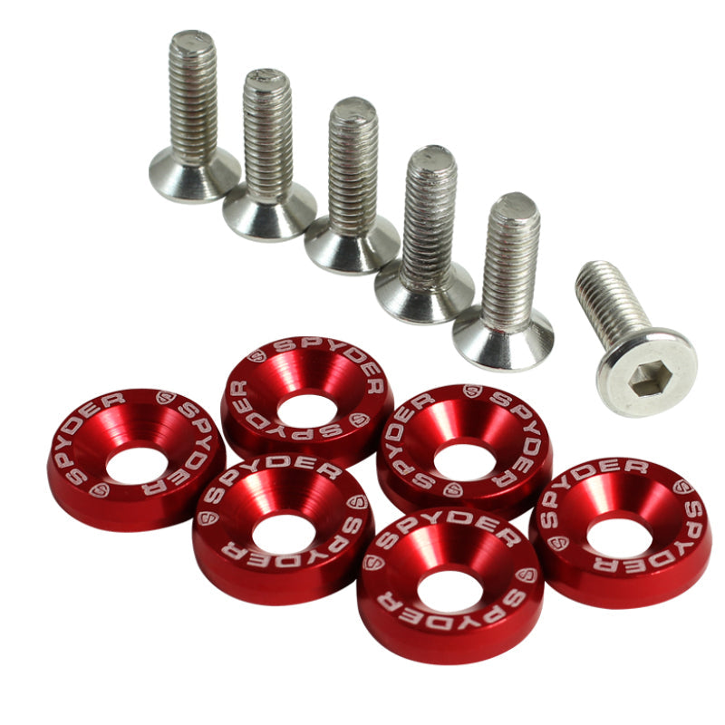 SPYDER Xtune Spyder Washer 6pcs Red ACC-SPWSR-RD 5063885