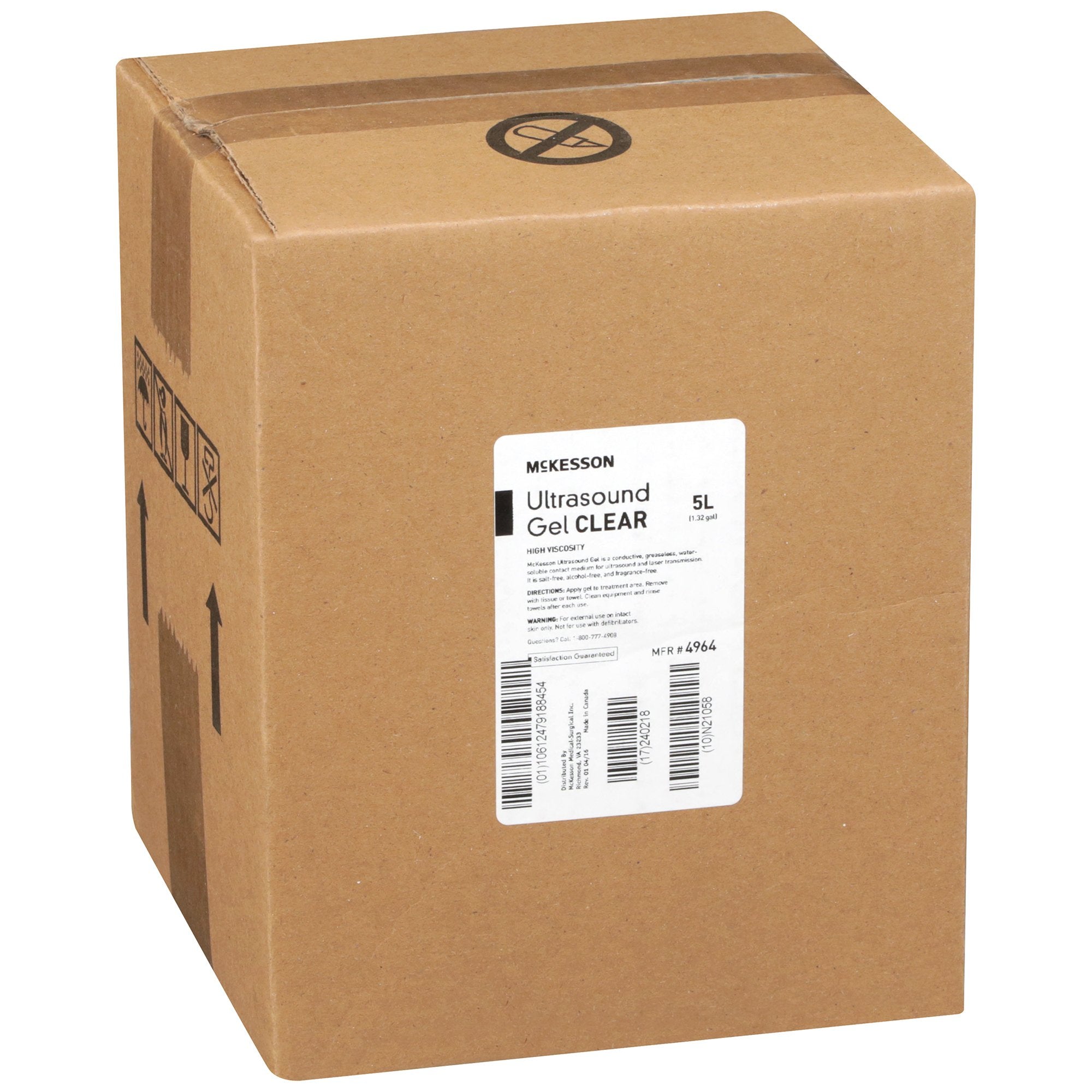 McKesson Ultrasound Gel, Clear, 5 Liter Cubitainer 4964