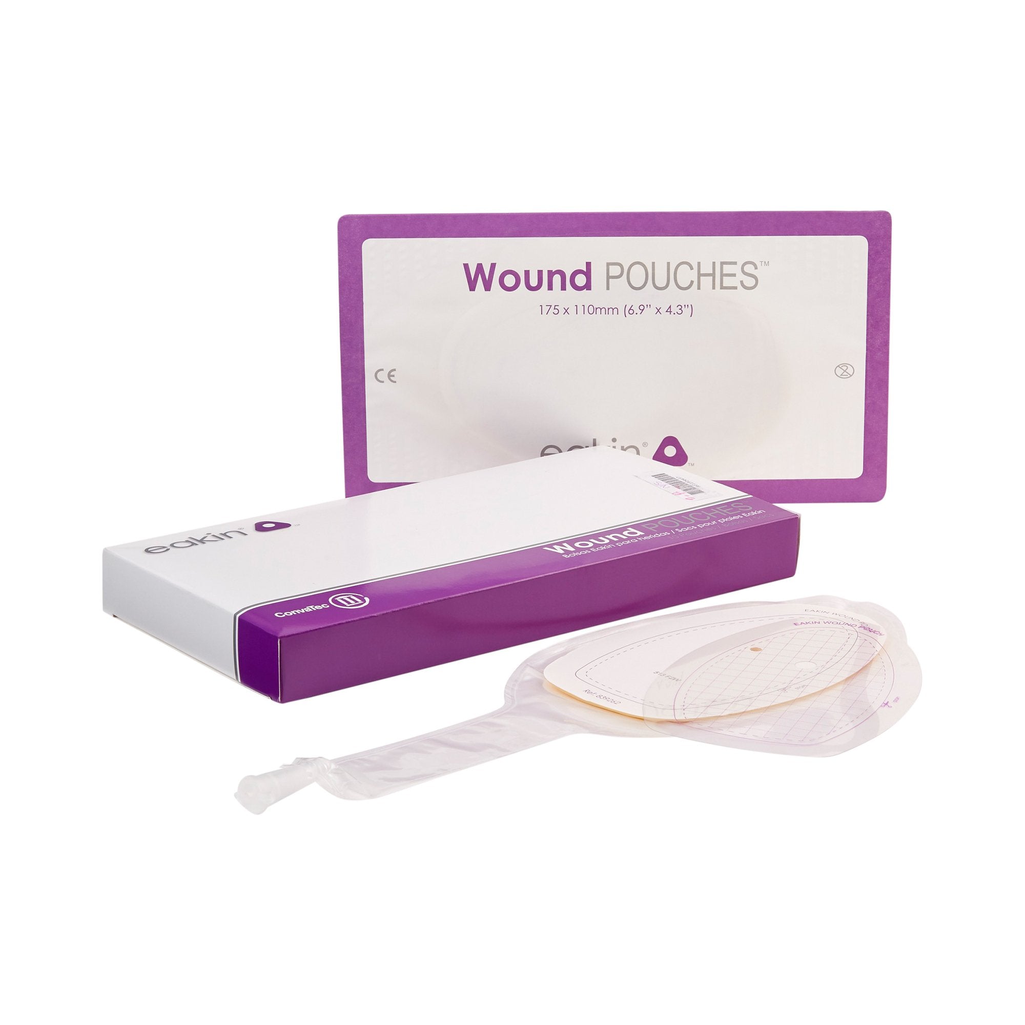 Eakin® Fistula and Wound Drainage Pouch, Cut to Fit Stomas 173 x 108mm 839262