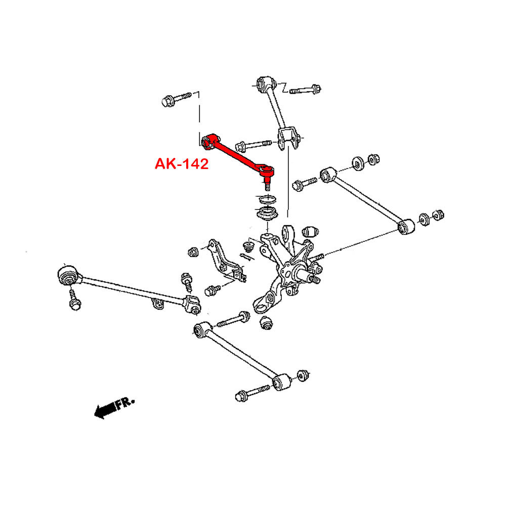 Godspeed Honda Odyssey (RL1) 1999-04 Adjustable Rear Camber Arms With Spherical Bearings And Ball Joints