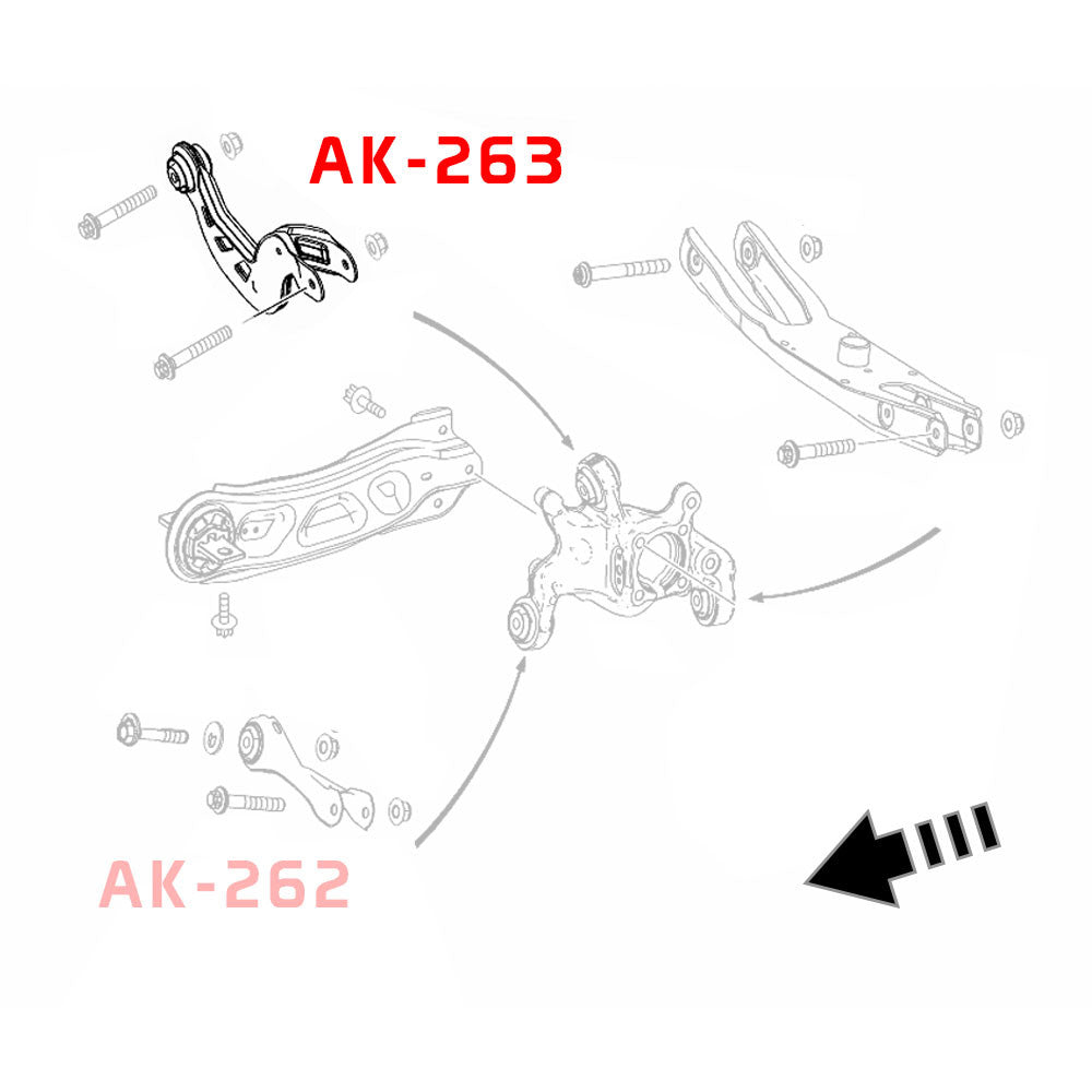 Godspeed Infiniti QX30 (H15) 2016-19 Adjustable Rear Arms With Spherical Bearings