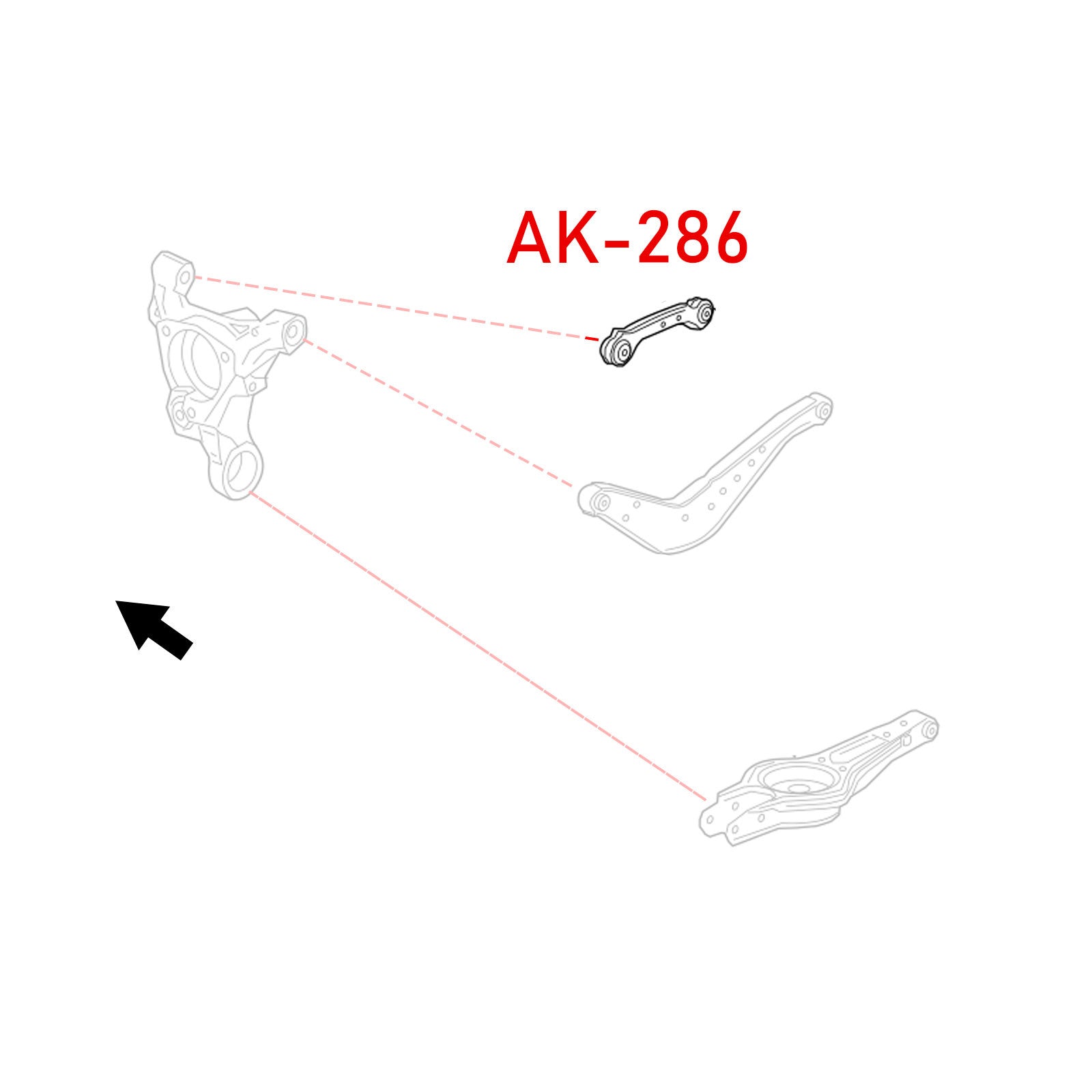 Godspeed Buick Regal Sportback FWD 2018-20 Adjustable Rear Lateral Links With Spherical Bearings