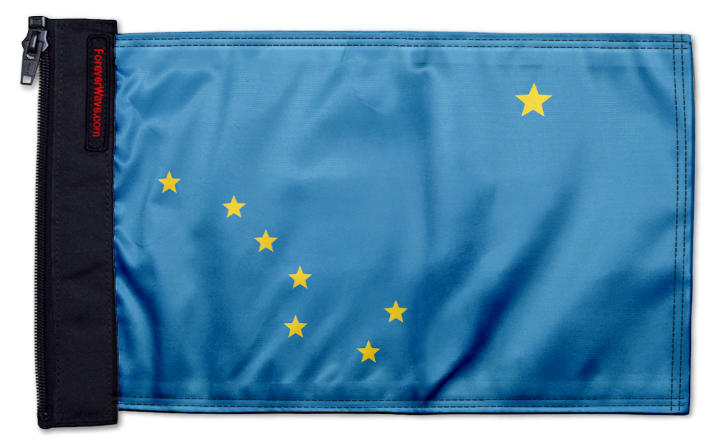State Flag Alaska 12"x18" Forever Wave Flag for Jeep Wrangler YJ 1986-1995