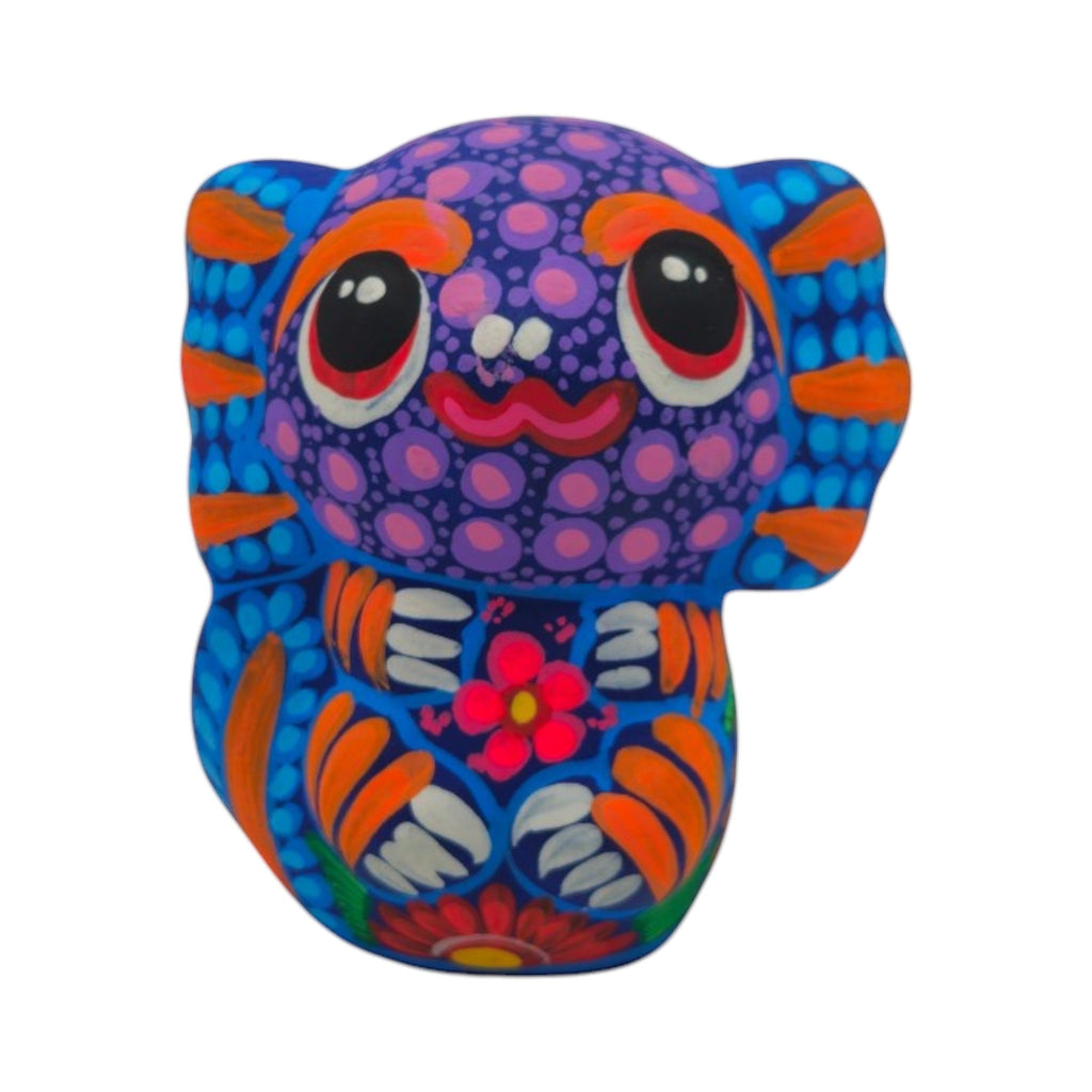 Alebrije Axolotl Figurine | Hand-Painted Mexican Folk Art
