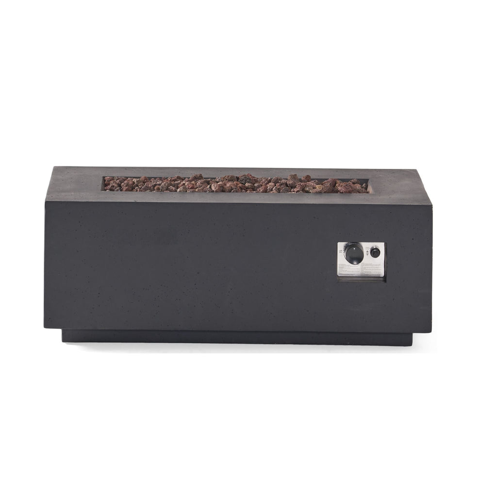 Alora Premium Outdoor Contemporary 40K BTU Rectangular Propane Gas Fire Pit Table (SAK96153)