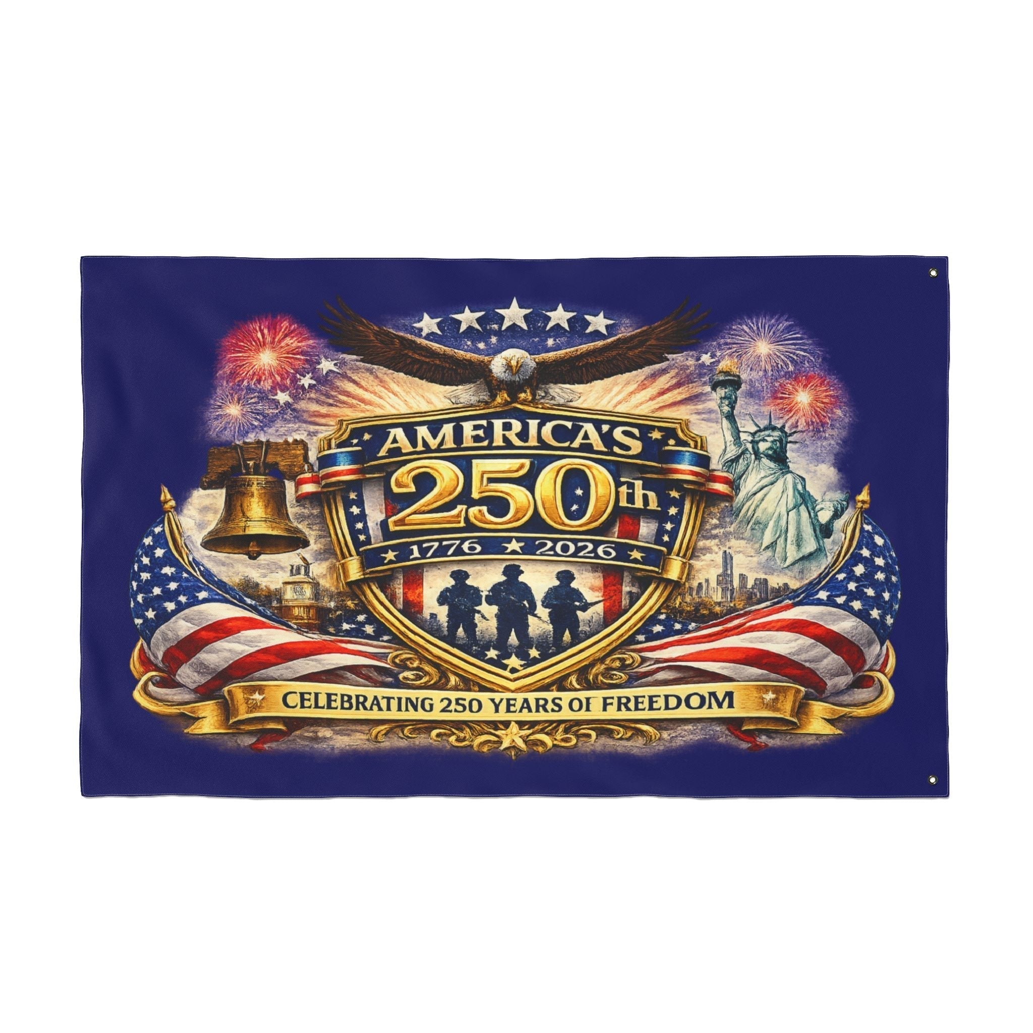 America's 250th Anniversary Double - Sided Flag — Celebrating 1776–2026 - PhishStones Products