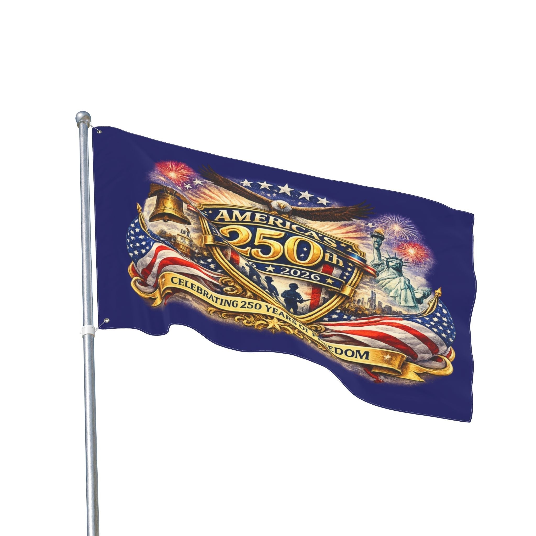 America's 250th Anniversary Double - Sided Flag — Celebrating 1776–2026 - PhishStones Products