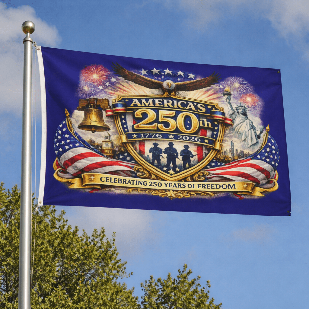 America's 250th Anniversary Double - Sided Flag — Celebrating 1776–2026 - PhishStones Products